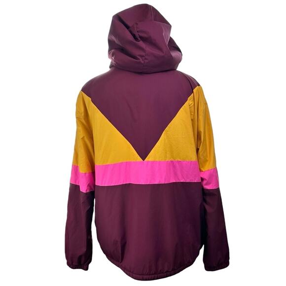 PINK Victoria's Secret Sherpa Lined Hooded Color Block Jacket Oversized Size XS - Picture 6 of 10